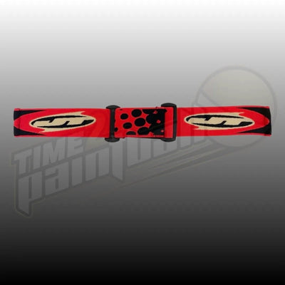 JT Spectra Proflex Parts - WEPNZ Woven Goggle Strap Red/Tan Bubble - Time 2 Paintball