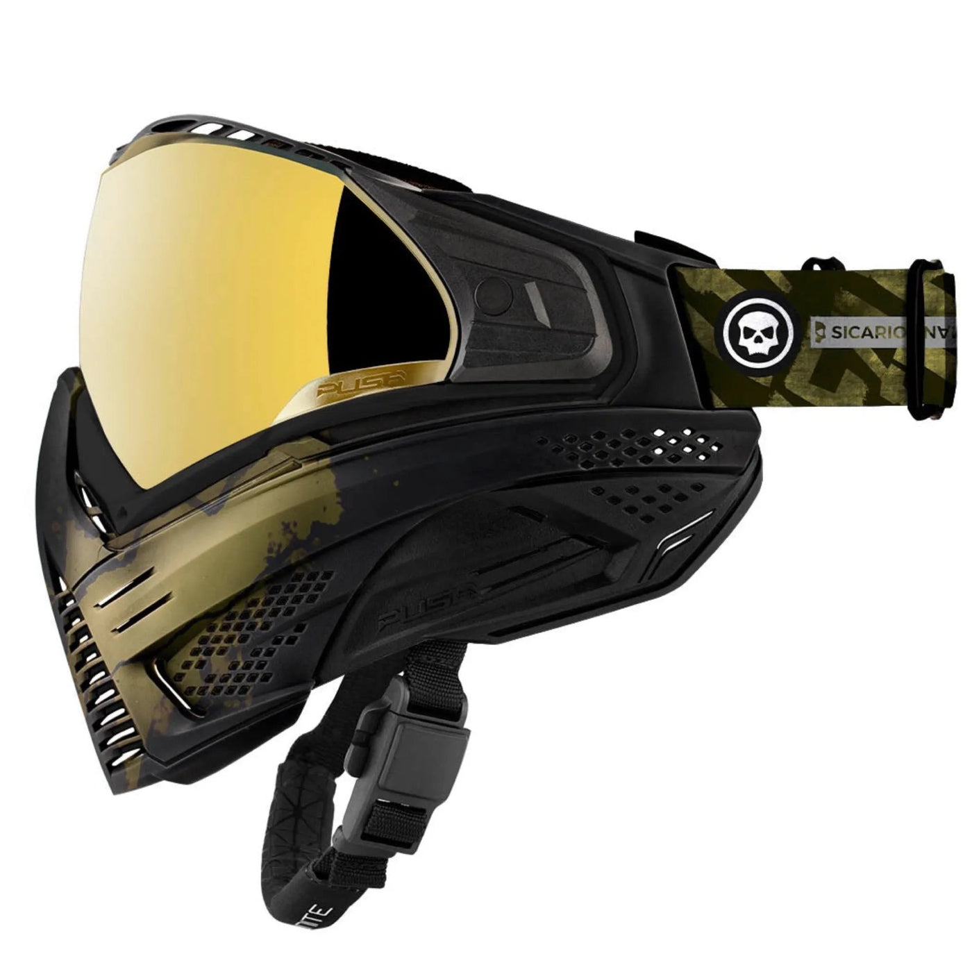 Push Unite Goggles Infamous Gold Skull - Time 2 Paintball